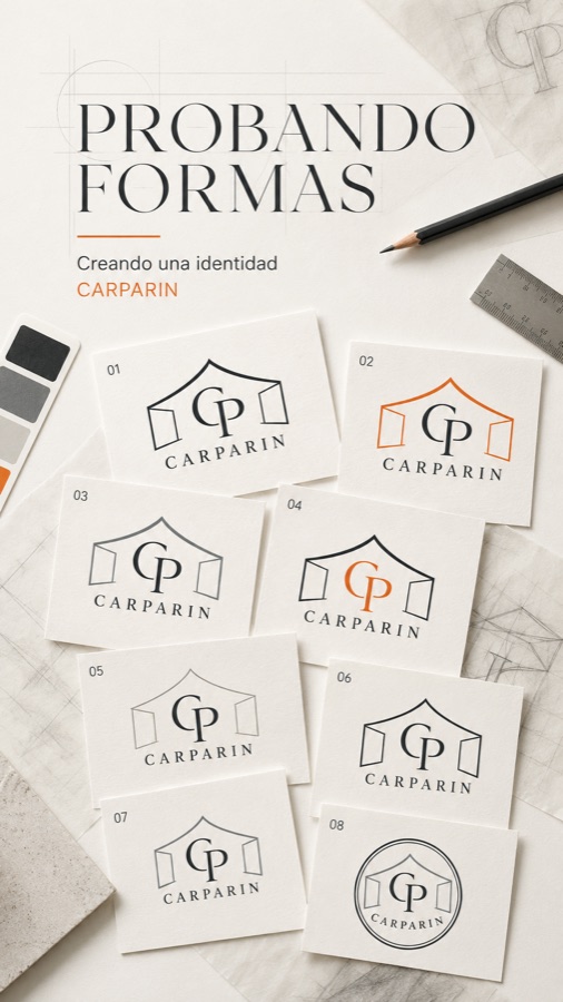Proceso de creación de identidad de Carparin