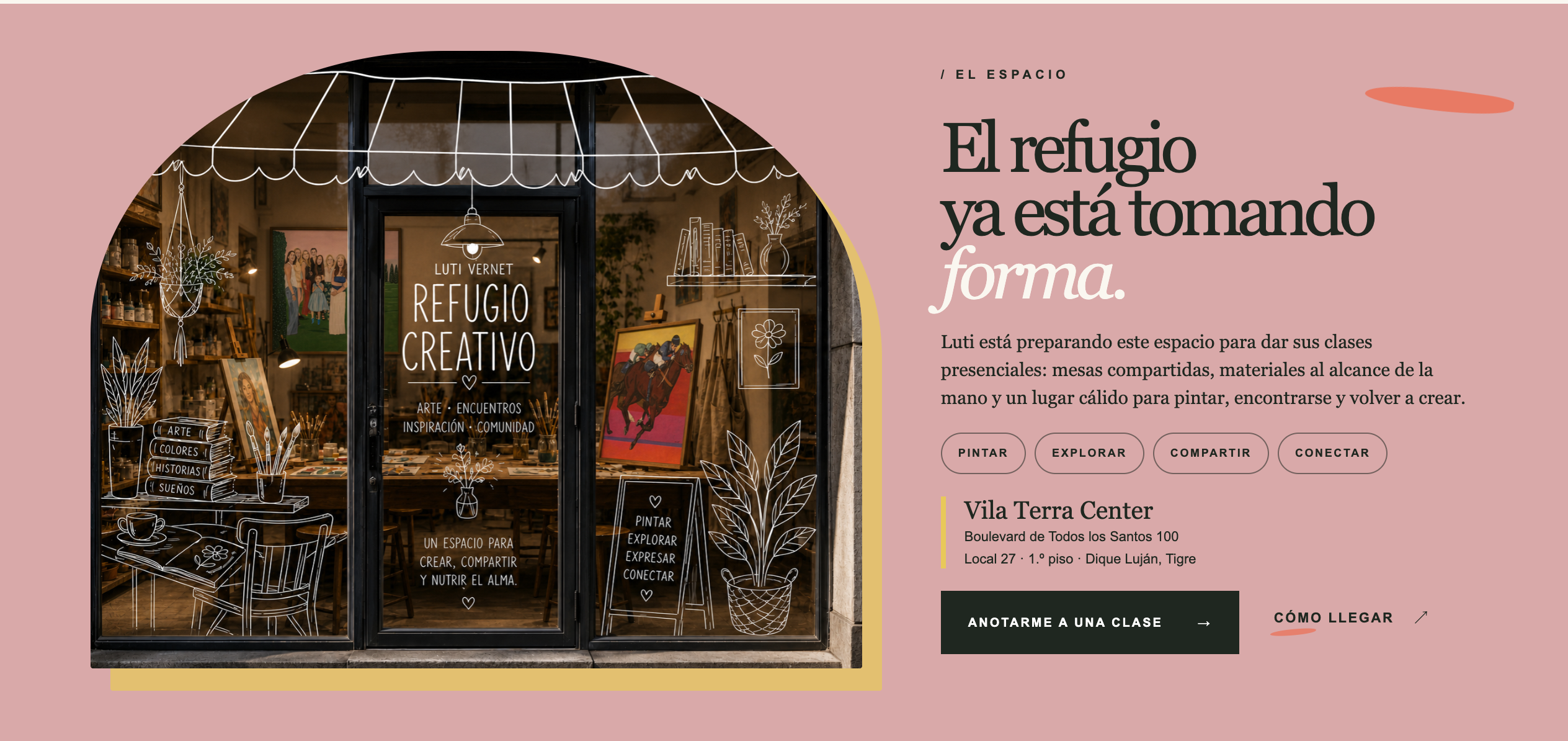 Sección El Refugio de la web de Luti Vernet