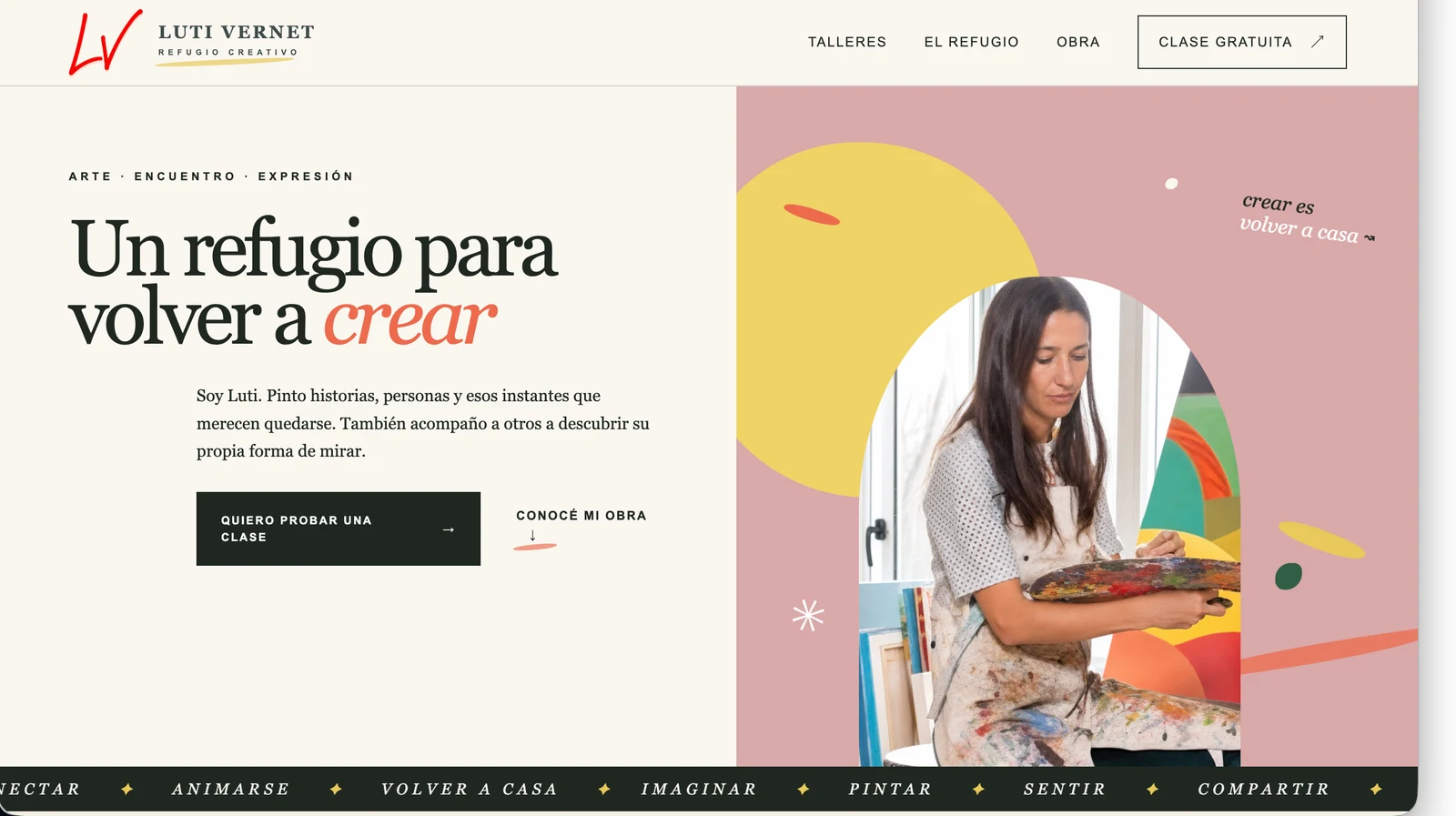 Página web de Luti Vernet